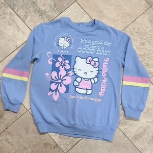 Hello Kitty Blue Sweatshirt with Pink Accents